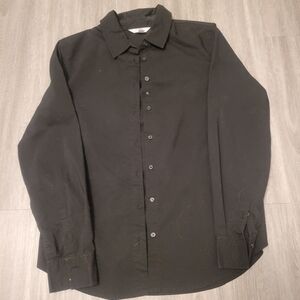 Black button down